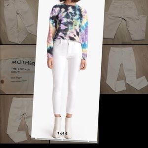 Mother “the looker” crop glass slipper jeans